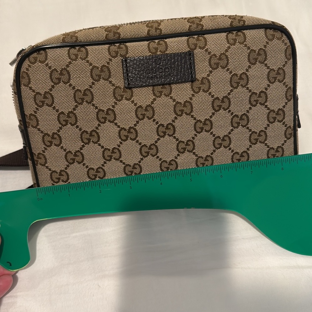 Authentic Gucci Canvas Waist Bag Belt Bag Fanny Pack - Picture 14 of 16